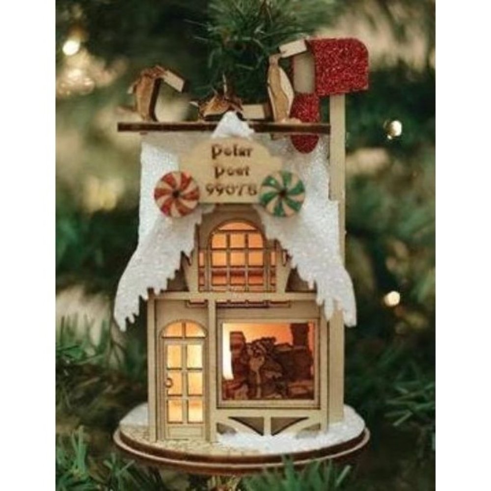 Polar Post Office Cottage Collection Old World Christmas Ornament